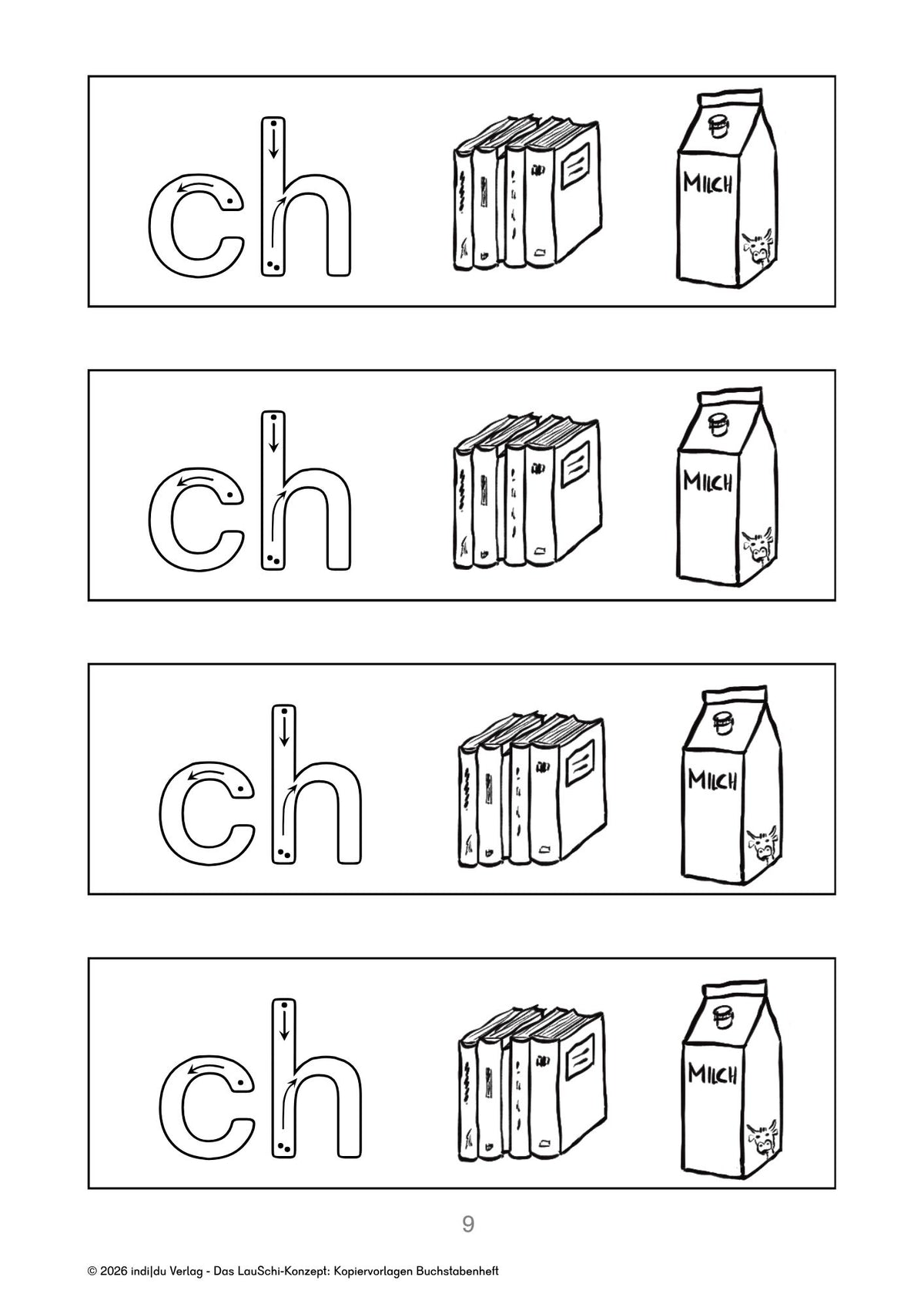 Kopiervorlagen Buchstaben-Heft – Beispielseite 3