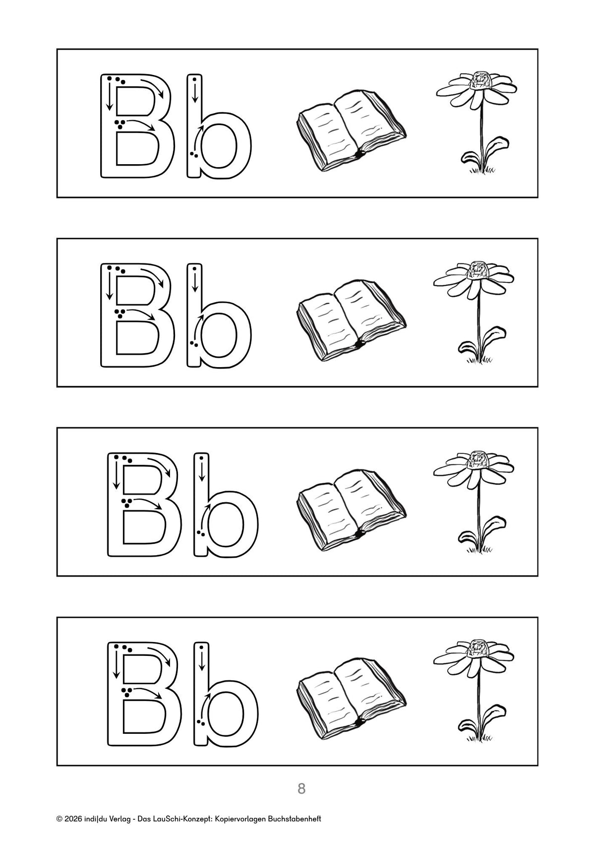 Kopiervorlagen Buchstaben-Heft – Beispielseite 2