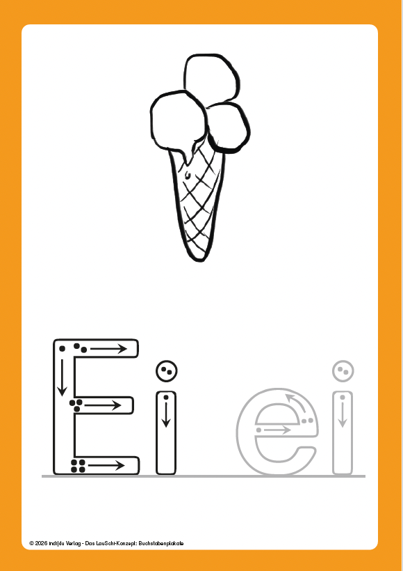 Buchstabenplakat Pfeilschrift Beispiel 2